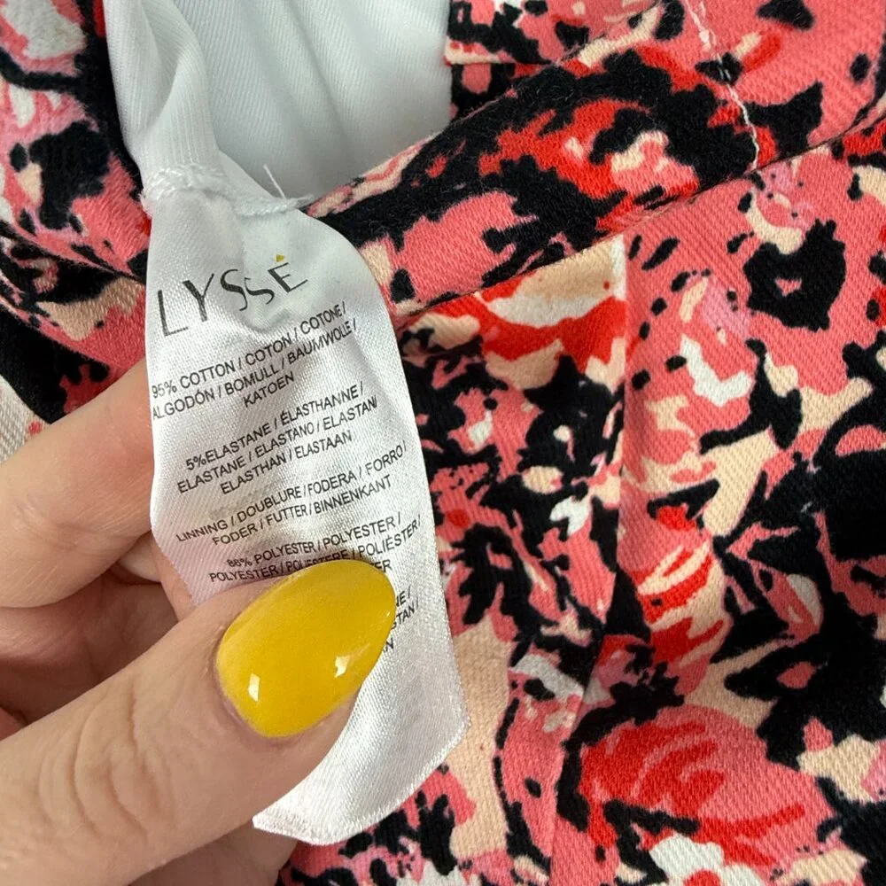 NWT Lysse High Waist Stretch Floral Print Ankle Pants Bold Garden Size XS NEW - Picture 10 of 10